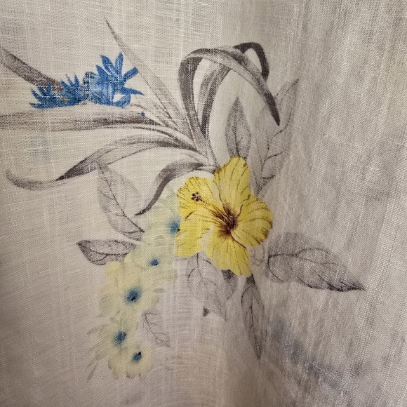 Tommy Bahama White and Yellow Floral Shirt - Picture 2 of 5